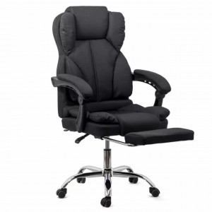 Scaun directorial tapitat stofa,cu suport de picioare OFF 415F negru, 
