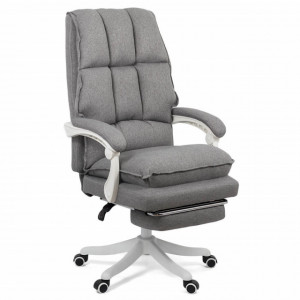 Scaun directorial textil, cu suport pt picioare, OFF 426 Negru/Gri