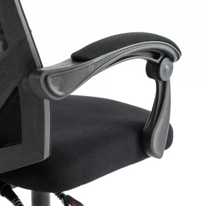 Scaun gaming negru din mesh, cu tetiera, ergonomic OFF 434