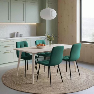 Scaun living din catifea cu cadru metalic BUC 211 