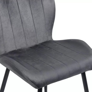 Scaun living bej din catifea cu design modern BUC 204