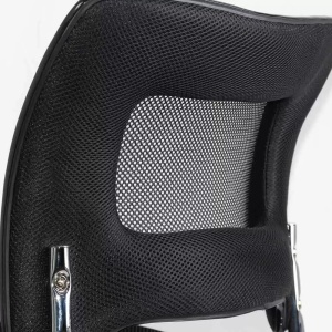 Scaun vizitatori negru din mesh cu cadru metalic, modern HRC 613F
