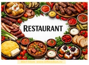 Banner „Restaurant” – 80×110 cm Personalizabil