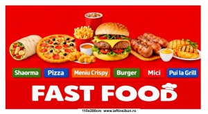 Banner "Fast Food" 110X200cm personalizat