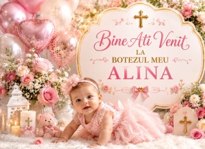 Banner Personalizat Botez model 03