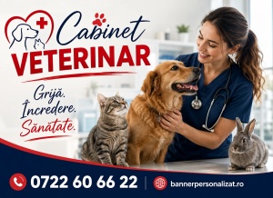 Banner Personalizat Cabinet Veterinar model 02