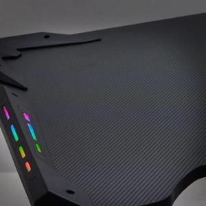 Birou Gaming cu iluminare LED OFF 300 negru