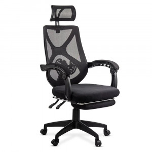 Scaun de birou MESH cu suport picioare si tetieraOFF636 NEGRU