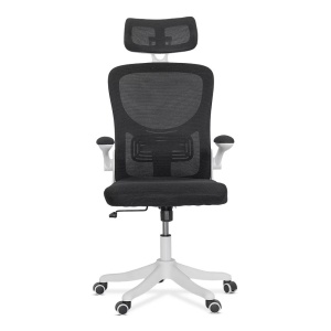 Scaun de birou negru ergonomic cu suport lombar si tetiera reglabila OFF 336 - Img 2