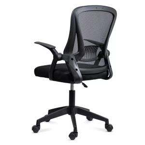 Scaun de birou pentru copii din mesh cu suport lombar OFF 433 negru