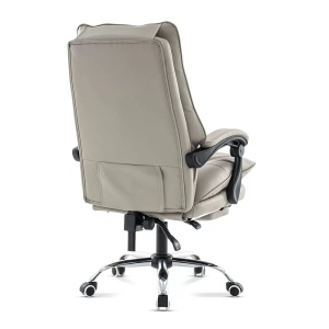 Scaun directorial negru din piele ecologica, cu suport de picioare, rabatabil si confortabil OFF 417 GRI - Img 3