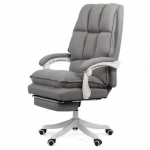 Scaun directorial textil, cu suport pt picioare, OFF 426 Negru/Gri