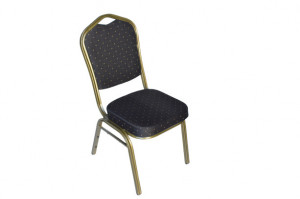 Scaun sala de conferinta, negru cu cadru gri deschis/auriu Model 2501N10