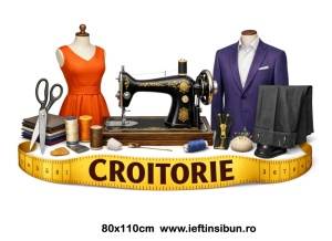 Banner Croitorie Personalizat 80×110 cm