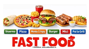 Banner "Fast Food" 110X200cm personalizat