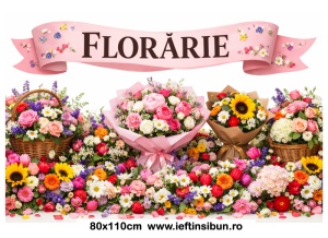 Banner "Florărie Personalizat" 80 × 110 cm