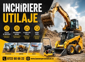 Banner Personalizat Închiriere Utilaje model 03