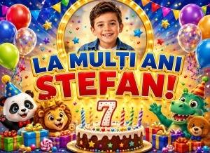 Banner Personalizat La Mulți Ani Stefan model 05