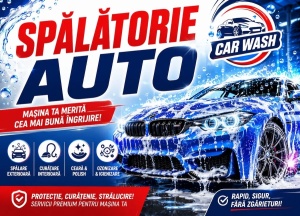 Banner Publicitar Personalizat Spalatorie Auto Model 04