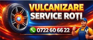 Banner Vulcanizare / Service Roți 110×250 cm – Personalizabil