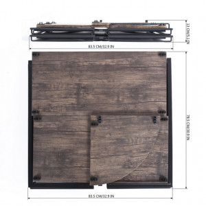 Birou colt Albertin negru si wenge, 38x119.5x75 cm - Img 7