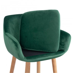 Scaun Bar cu sezut catifea si cadru lemn fag Abs1271 Verde