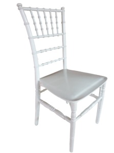Scaun de evenimente Chiavari PP Virgina 100%, model KD009, alb