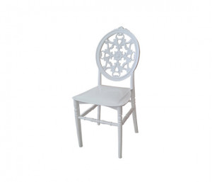 Scaun de evenimente PP 100%, model RKgirit6, alb/auriu