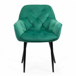 Scaun dinning tapitat catifea, Buc257 Verde