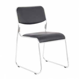 Scaun vizitator Eco, negru/bej, 40x43x76 cm
