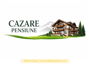 Banner "Pensiune-Cazare" Personalizabil 80X110 cm