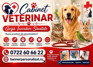 Banner Personalizat Cabinet Veterinar model 06