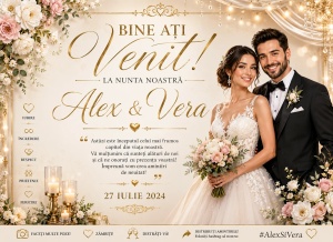 Banner Personalizat Nuntă model 08