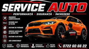 Banner Personalizat Service Auto Model 05 – Interior și Exterior, Design Gratuit