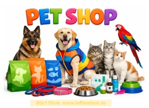 Banner Pet Shop Personalizabil 80X110 cm