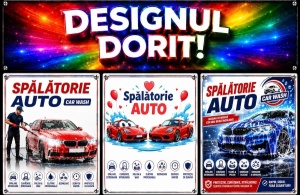 Banner Publicitar Personalizat Spalatorie Auto Model 03