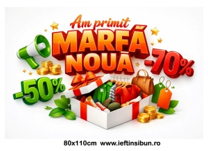 Banner "Second-Hand" 80x110 cm personalizat