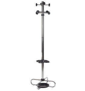 Cuier metalic cromat, cu suport umbrelă, elemente PP Monte 1CR