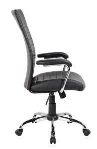 Scaun de birou directorial Davik, negru,
