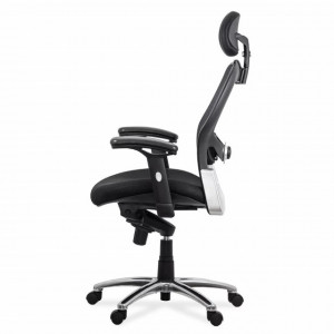 Scaun de birou ergonomic rezistent 150 kg cu suport lombar si cotiere reglabile model SYYT9513 negru