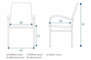 Scaun Elev lemn stratificat dimensiuni