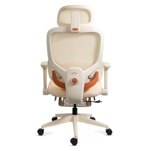 Scaun ergonomic din mesh cu suport pentru picioare, tetieră reglabilă și spătar rabatabil SYYT 9523 negru - Img 6