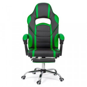 Scaun gaming cu suport de picioare OFF 302 verde
