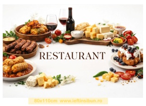 Banner „Restaurant” – 80×110 cm Personalizabil