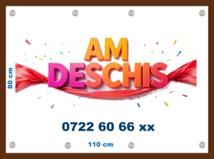 Banner "Am Deschis" 80x110 cm
