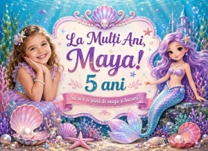 Banner Aniversar Sirenă Maya Model 10 | ieftinsibun.ro