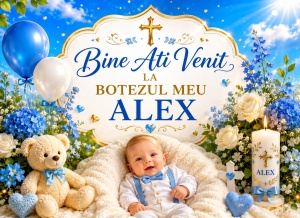 Banner Personalizat Botez model 04