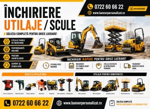 Banner Personalizat Închiriere Utilaje model 07