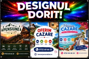 Banner Personalizat Pensiune Cazare model 04