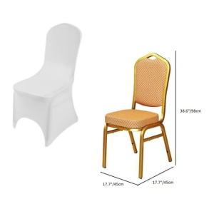 Huse elastice din Lycra pentru scaune banchet-crem/negru - Img 6